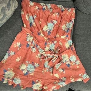 American Eagle Outer Banks Strapless Romper